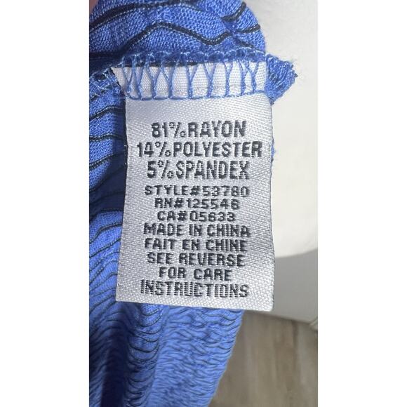 Habitat Sleeveless Drop Waist Textured Blue Scoop Neck Lagenlook MIDI Dress Sz L - Picture 10 of 12